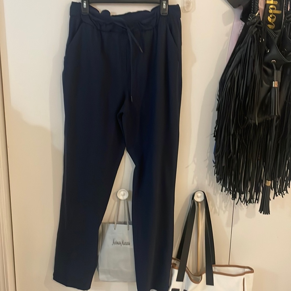 Lululemon drawstrings full length pants navy,12